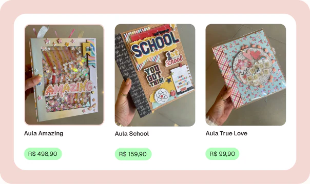 Produtos escolhidos pelo cliente no catálogo